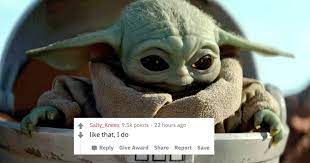 This Simple Observation About Baby Yoda S First Word Is Going Gloriously Viral Star Wars Crochet Yoda Funny Yoda Meme