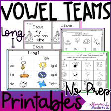 Long I Vowel Team Activities No Prep Phonics Long Vowel Word Work Printables In 2020 Word Work Vowel Teams Activities Vowel Team Words