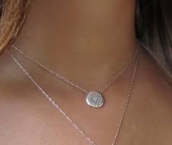 Silver Mandala Necklace Silver Disc Necklace Silver Etsy Mandala Necklace Delicate Silver Necklace Circle Necklace Silver