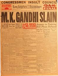 Gandhi Assassination Newspaper Newspaper Historical Newspaper Newspaper Front Pages