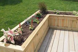 Built In Deck Planters Deck Planter Flower Box Sawdust Therapy Deck Planters Deck Planter Boxes Garden Boxes