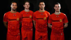Het home shirt van de belgian red devils is retro getint. Rode Duivels Stellen Wk Shirts Voor De Morgen
