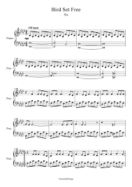 Áiâl xaut êt aut laik a bârd sét fri. Partitura Para Piano Bird Set Free Sia Las Notas De Nana