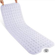 3.2 out of 5 stars with 17 ratings. Buy Yimobra Original Bathtub Mat Non Slip Extra Long Bath Mat For Tub With Big Suction Cups And Drain Holes Machine Washable Tub Shower Mats For Bathroom 16 X 40 Inches Phthalate