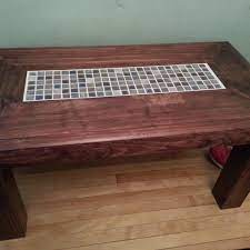 Coffee table bone inlay center table corner table bohemian home decor. Coffee Table With Tile Inlay Center Ryobi Nation Projects