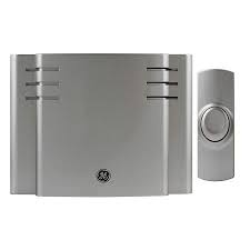 Ge Battery Operated White Doorbell Kit 8 Melody Brushed Nickel 19303 Walmart Com Wireless Doorbell Battery Operated Chimes