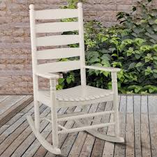 Ladderback Rocker White Wooden Rocker Pallet Furniture Outdoor White Rocking Chairs