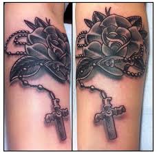 Symbolically, mary is also represented as a rose. 18 Rosary Rose Tattoos Ideas Rose Tattoos Tattoos Rosary Tattoo