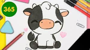 Masque de vache fabriqué avec une assiette en carton et du papier de couleur. Comment Dessiner Une Vache Kawaii Dessins Faciles A Kawaii Comment Dessiner Des Animaux Kawaii Youtube