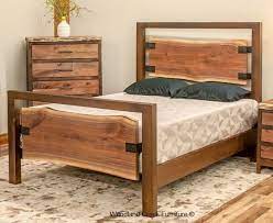 Modern Live Edge Bed Rustic Bedroom Furniture Modern Bedroom Furniture Rustic Bedroom
