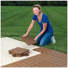 Interlocking Polywood Deck Patio Tiles 10 Pack Big Lots Patio Tiles Wood Deck Patio Patio Flooring