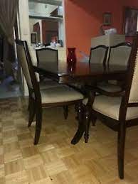 Up to 15% off dining room sets. Raymour And Flanigan Bay City Collection 7pc Dining Set In Dark Cherry Ebay