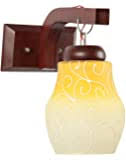 Maybe you would like to learn more about one of these? Somil Sconce Wall Lamp With Wooden Fitting And Decorative Colorful Glass Shade Round White All Fixture Compatible With 5 To 80 Watt Led And Other B22 Holder Bulb Buy Online In Angola
