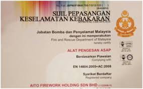 Salinan sijil kursus asas pengendali makanan yang sah (perniagaan makanan & minuman sahaja) 4. Bagaimana Cara Mendapatkan Sijil Pepasangan Keselamatan Kebakaran