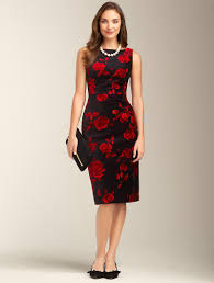 Talbots Rose Print Velveteen Dress Dresses Petites Velveteen Dress Everyday Dresses Dresses