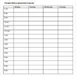 9 Printable Weekly Calendar Templates Free Sample Ms Excel Daily Appointment Calend In 2020 Appointment Calendar Weekly Calendar Template Weekly Appointment Calendar