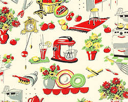 equilter 1950's kitchen accessories cream