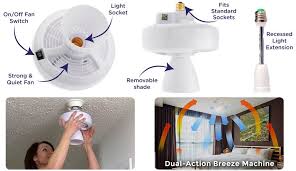 Top brands, great prices, shop now! Breezelite Light Socket Ceiling Fan Installs In Seconds Official Tv Site Quiet Fans Light Standard Recessed Lighting