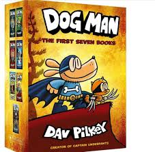 I think that dog man and cat kid is a great book recommended for kids between the ages of 8 and 12. Dog Man First 1 7 Books Collection Set Gift Library Boxed Set Dav Pilkey 2020 Ebay