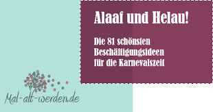 Geistig fit bis ins hohe alter. Alaaf Und Helau Die 81 Schonsten Beschaftigungsideen Fur Die Karnevalszeit