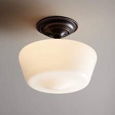 An etched glass design can also be very stylish. Schoolhouse Floating 12 Wide Bronze Opaque Ceiling Light 2m670 Lamps Plus In 2021 Ceiling Lights Floating Ceiling School House Lighting