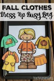 Fall Clothes Dress Up Busy Bag Free Printable Teaching Mama Busy Bags Fall Preschool Clothing Themes