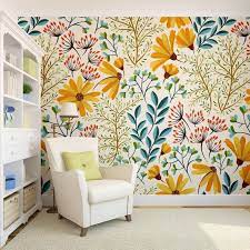 Colorful Flowers Wallpaper Self Adhesive Wallpaper Wall Mural Removable Wallpaper Temporary Wallpaper 14 Peel And Stick Wallpaper Wall Wallpaper Removable Wallpaper Decor