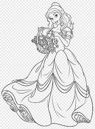Belle Beast Princess Aurora Elsa Putri Disney Elsa Putih Tangan Satu Warna Png Pngwing