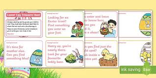 Printable easter scavenger hunt clue cards. Easter Egg Treasure Hunt With Clues Outdoor And Indoor