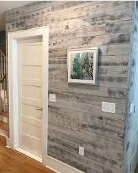 Stick On Shiplap In Reclaimed Weathered Wood White Brings The Outside In Diy Reclaimed Wood Wall Stick On Wood Wall Flooring On Walls