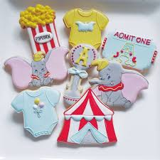 Dumbo Theme Baby Shower Cookies Dumbo Baby Shower Theme Circus Baby Shower Dumbo Baby Shower