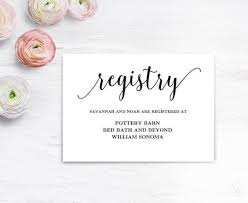 Gift Registery Card Template Printable Wedding Registry Card Editable Text Modern Calligraphy Vwc88 Wedding Registry Cards Baby Registry Cards Wedding Registry Wording