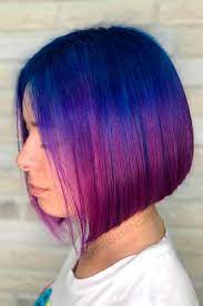 For people with blond hair, the warm tones are yellow, and purple is opposite on the color wheel from yellow. Fabulous Purple And Blue Hair Styles Lovehairstyles Com