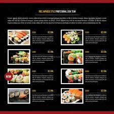 4 Sushi Restaurant Menu 3 Fold Brochure Bundle Menu Restaurant Sushi Restaurants Sushi