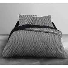 Housse De Couette Daba Noir Blanc 220x240cm 2 Personnes 100 Coton Housse De Couette