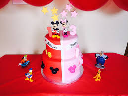 Birthday Cake For Brother And Sister Mickey And Minnie Mouse Birthday Cake For Siblings Sibling Birthday Parties Twin Birthday Cakes Mickey Birthday