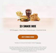 Burger King S 3 Snack Box Deal The Junk Food Duo