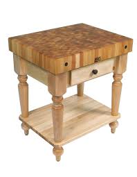 They're environmentally friendly and easy to maintain, as scratches and nicks simply sand out. John Boos Cucina Rustica Butcher Block Table W Shelf