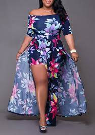 Maxi dress, maxi dress outfit, summer maxi dress, lace romper maxi dress, lace maxi romper, lace overlay romper, purple maxi dress, prada & pearls lace maxi romper with shorts / romper lining. Multicolor Bohemian Floral Irregular Slits Off Shoulder Plus Size Boho Romper With Maxi Overlay Maxi Dress Womens Maxi Dresses Ankle Length Dress