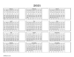 All printable calendars are free. Free Printable 2021 Yearly Calendar At A Glance 101 Backgrounds