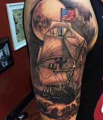 Black and grey 3d usa flag with tags tattoo on right back shoulder. Top 53 American Flag Tattoo Ideas 2021 Inspiration Guide