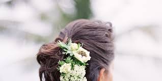 Home wedding hairstyle 24 awesome wedding hairstyles with flowers. 20 Wedding Hairstyles With Flowers Martha Stewart