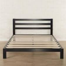 zinus arnav full black metal platform bed frame with headboard hd asmph 20f the home depot metal platform bed modern bed frame metal beds