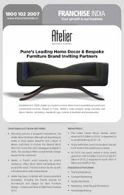 Start Your Own Home Decor Store Meet Atelier Pune S Leading Home Decor Bespoke Furn Franchise Business Opportunities Business Ideas India Bespoke Furniture