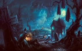 Haunted Halloween Desktop Hd Happy Haunted Halloween High Res Desktop Background Wallpaper Halloween Illustration Halloween Art Halloween Images