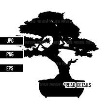 Free vector floral tree frame template. Bonsai Tree Silhouette Png Jpg Eps Svg Files Transparent Etsy In 2021 Tree Silhouette Bonsai Photoshop Shapes