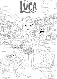 Kids are not exactly the same on the. Luca 1 Coloring Pages Luca Coloring Pages Coloring Pages For Kids And Adults