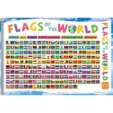 flags of the world wall chart interactive childrens books at the works