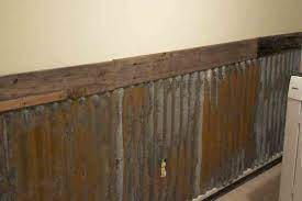 X using house of fara 3/8 in. Rustic Half Tin Half Wood Wall Novocom Top