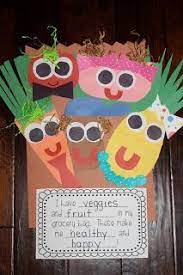Thematic Thursday Gets Healthy Comprehension Connection Healthy Crafts For Preschool Nutrition Crafts For Kids Kindergarten Crafts
